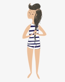 This Free Icons Png Design Of Girl In Bathing Suit - Girl In Bathing Suit Clipart, Transparent Png, Transparent PNG