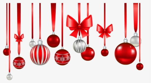 Christmas Balls And Ribbons Png Images - Holiday Cards For Nonprofit Organizations, Transparent Png, Transparent PNG