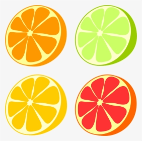 Lemon - Fruit Cartoon Png Grapefruit Orange Lemon And Lime, Transparent Png, Transparent PNG