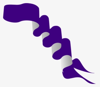 Purple Ribbon Cliparts - Four Purple Ribbons Clipart, HD Png Download, Transparent PNG
