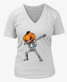 Dabbing Skeleton Pumpkin Halloween Shirt - Unicorn Shirts For Moms, HD Png Download, Transparent PNG