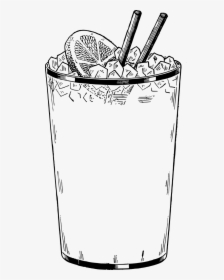 Drink Png Black And White, Transparent Png, Transparent PNG