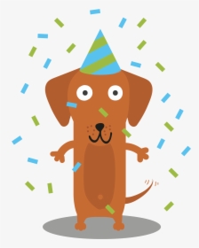 Dog With Party Hat Clip Art, HD Png Download, Transparent PNG