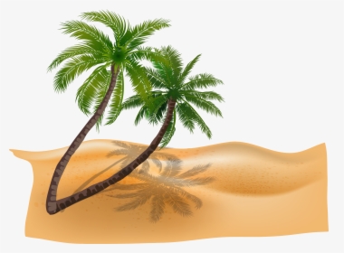 Vector Material Plant Coconut Trees Beach Beach - Beach Coconut Tree Png, Transparent Png, Transparent PNG