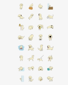 Golden Retriever Puppy Stickers - Cartoon, HD Png Download, Transparent PNG