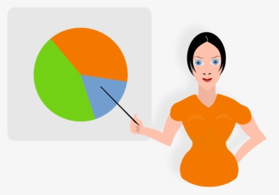 Woman Pointing At Chart Clipart, HD Png Download, Transparent PNG