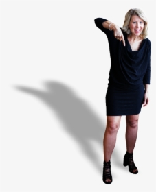 Amanda Pointing Down Shadow - Little Black Dress, HD Png Download, Transparent PNG