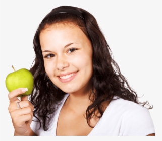 Xchng Woman Image Photograph Pixel - Girl Happy Eating Apple, HD Png Download, Transparent PNG