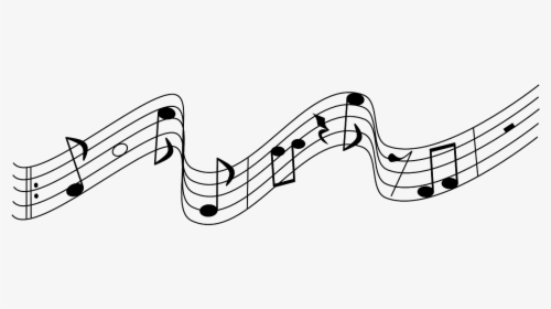 Melody Music Notes Free Picture - Wavy Music Staff, HD Png Download, Transparent PNG