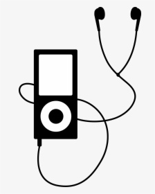 Drawn Headphones Music Note Clip Art - Mp3 Player Clip Art, HD Png Download, Transparent PNG