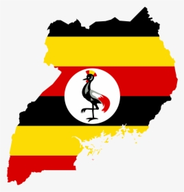 Uganda Flag Map Clip Arts - Uganda Map With Flag, HD Png Download, Transparent PNG
