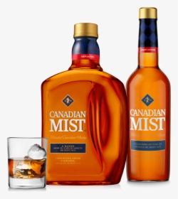 Two Bottles Of Canadian Mist Whiskey Alongside A Serving - Canadian Mist Whiskey 1.75, HD Png Download, Transparent PNG