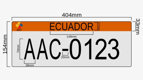 Ecuadorian License Plate, HD Png Download, Transparent PNG