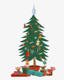 Background Interior Christmas Tree Free Christmas Art - Christmas Tree, HD Png Download, Transparent PNG