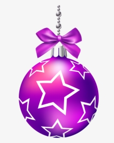 Purple Christmas Balls Png Clip Art - Purple Christmas Ball Clipart, Transparent Png, Transparent PNG