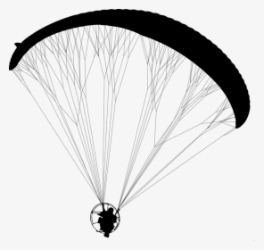 Paragliding, Parachute, Silhouette, Sport, Athlete, - Parachuting, HD Png Download, Transparent PNG