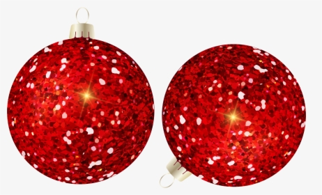 Transparent Glitter Effect Png - Christmas Ball Red Glitter, Png Download, Transparent PNG