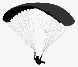 Parachuting Parachute Silhouette - Png Parachute Silhouette, Transparent Png, Transparent PNG