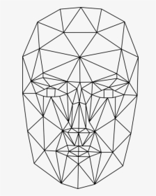 Line Art,triangle,symmetry - Wireframe Head, HD Png Download, Transparent PNG