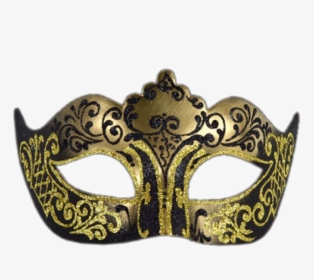 Venetian Mask Transparent - Gold Venetian Masquerade Masks, HD Png Download, Transparent PNG