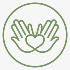 Yoga Icon 1 - Hands With Heart Circle Icon, HD Png Download, Transparent PNG
