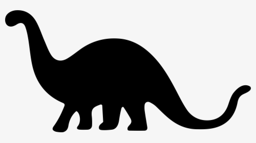 Dinosaur Silhouette Whiskers Clip Art - Silhouette Dinosaur Black And White, HD Png Download, Transparent PNG