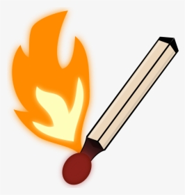 Burning Matchstick In Color - Clip Art Image Of Match Stick, HD Png Download, Transparent PNG
