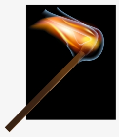 Burning Match [recovered] - Flame, HD Png Download, Transparent PNG