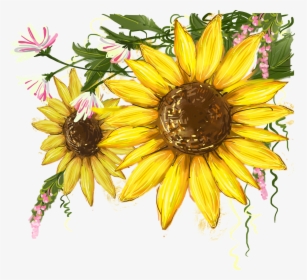 Black Eyed Susan - Sunflower Design For Fabric Painting, HD Png Download, Transparent PNG