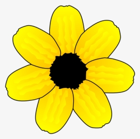Youtube Clipart Transparent Background - Clip Art Yellow Flower, HD Png Download, Transparent PNG