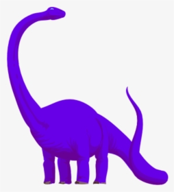 Purple Dinosaur Clipart - Purple Dinosaur Long Neck, HD Png Download, Transparent PNG