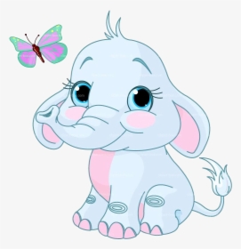 Elephant Baby Clipart Free Ba Clip Art Google Search - Elefante Animado Tierno, HD Png Download, Transparent PNG