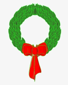Wreath Chaplet Christmas Free Picture - Green Wreath Clip Art Free, HD Png Download, Transparent PNG