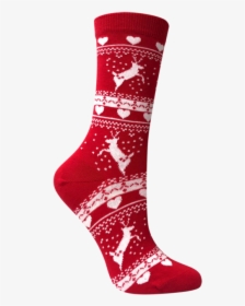 Reindeer Christmas Socks - Sock, HD Png Download, Transparent PNG