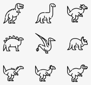 Animation Vector Line - Dinosaur Icon, HD Png Download, Transparent PNG