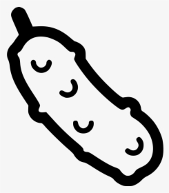 Transparent Pickle Slice Png - Black And White Pickle Png, Png Download, Transparent PNG