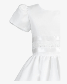 Lace & Satin Ribbon On White Organza First Holy Communion - Gown, HD Png Download, Transparent PNG