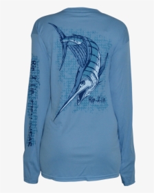 Marlin Poly Hd Long Sleeve Performance Dri-wear Fishing - Marlin Fishing Shirt, HD Png Download, Transparent PNG