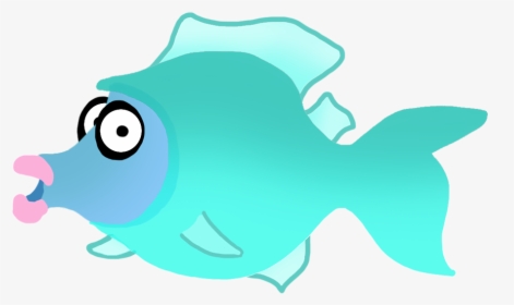 Green Cartoon Fish Drawing - Coral Reef Fish, HD Png Download, Transparent PNG