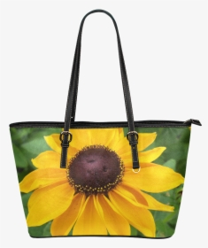 Black Eyed Susan Beauty Leather Tote Bag/large - Handbag, HD Png Download, Transparent PNG