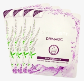 4pcs Dermagic Relaxing Masks , Png Download - Simplysiti Dermagic Mask, Transparent Png, Transparent PNG