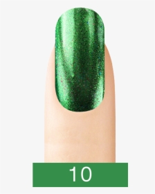 Chrome Nail Art Effect 10 Green - Dnd Gelish Rose Gold, HD Png Download, Transparent PNG