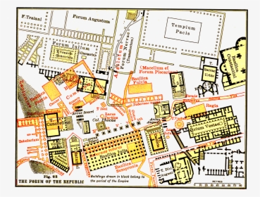 Map Of Ancient Rome Forum, HD Png Download, Transparent PNG