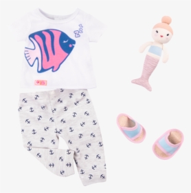 Seaside Sleepover Pajama Outfit For 18-inch Dolls - Illustration, HD Png Download, Transparent PNG