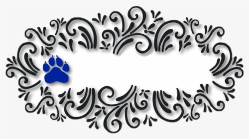 #intricate #monogram #frame #border #pawprint #paw - Calligraphy, HD Png Download, Transparent PNG
