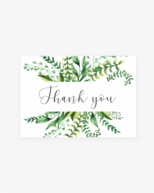 Printable Thank You Note Cards With Watercolor Greenery - Printable Thank You Calligraphy, HD Png Download, Transparent PNG
