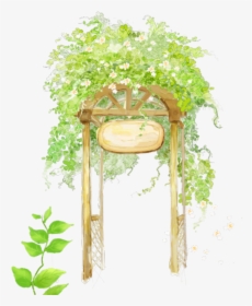 #ftestickers #watercolor #greenery #garden #archway - Vegetable Patterns Transparent, HD Png Download, Transparent PNG
