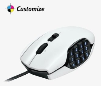 Logitech G600 Mmo Gaming Mouse Custom Skin - Logitech G600 White, HD Png Download, Transparent PNG