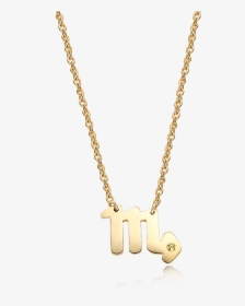 14k/18k Solid Gold Scorpio Zodiac Sign Necklace - Necklace, HD Png Download, Transparent PNG