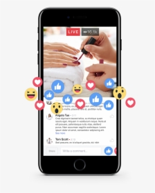 Facebook Live Reaction Spa - Facebook Live Phone Screen, HD Png Download, Transparent PNG